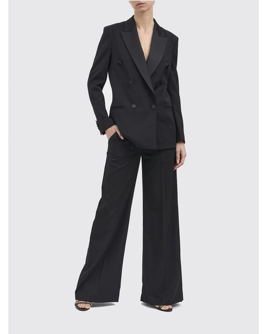 Dondup Gray Double Breasted Virgin Wool Blend Blazer