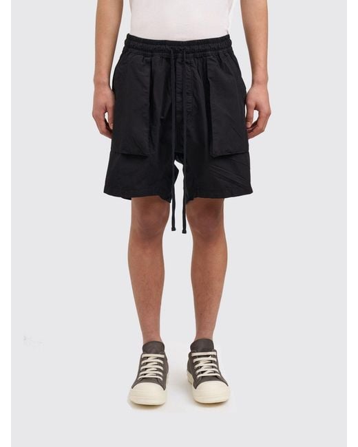 Thom Krom Black Cotton Drawstring Shorts for men