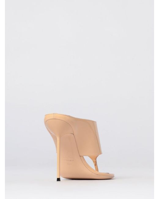 Paris Texas Natural Leather Thong Mules Lidia