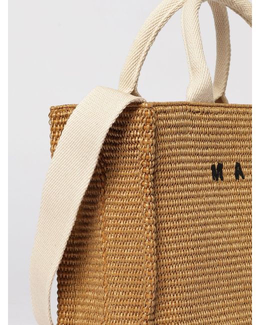 Marni Natural Small Raffia Tote Bag