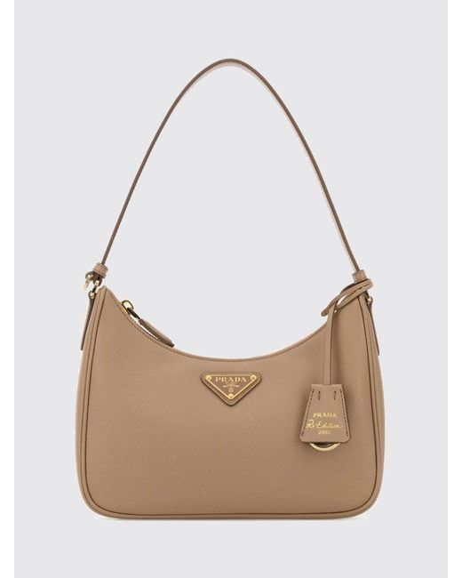 Prada Natural Re-Edition 2005 Saffiano Leather Bag