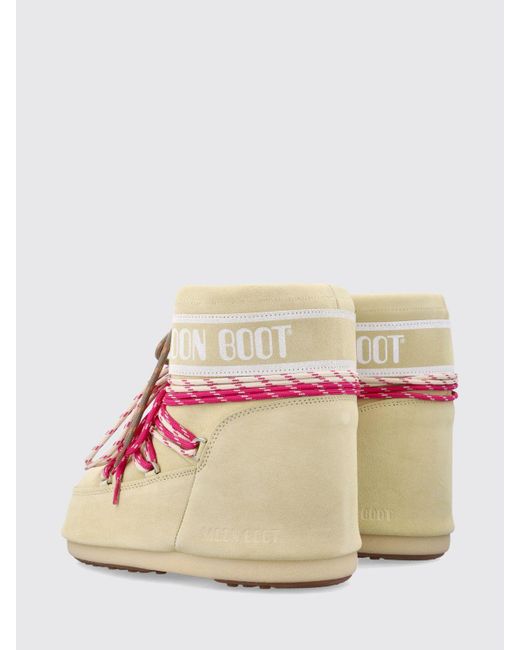Bottines Plates Femme Moon Boot en coloris Pink