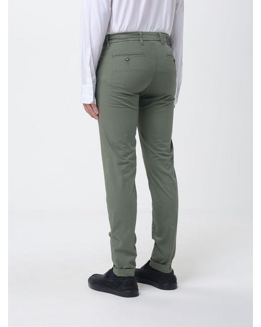 Re-hash Green Stretch Cotton Chino Trousers for men