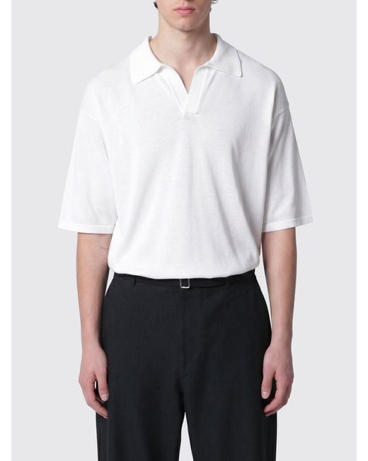 Roberto Collina White Cotton Polo Shirt for men
