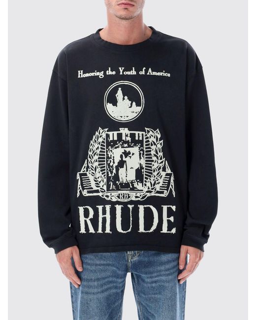 Rhude Blue Long-Sleeve T-Shirt for men