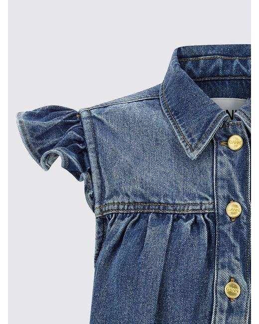 Ganni Blue Denim Top