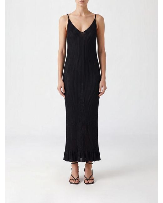 Jil Sander Black Jersey Midi Dress