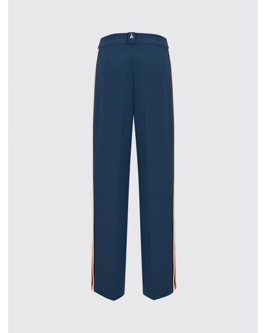 Patrizia Pepe Blue Cotton Blend Tailored Trousers