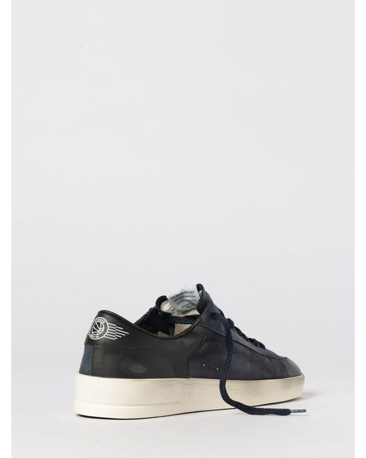 Golden Goose Deluxe Brand White Stardan Used Leather And Mesh Sneakers for men