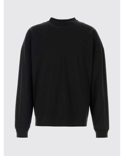 The Row Blue Long-Sleeved Cotton T-Shirt With Dropped Shoulders for men