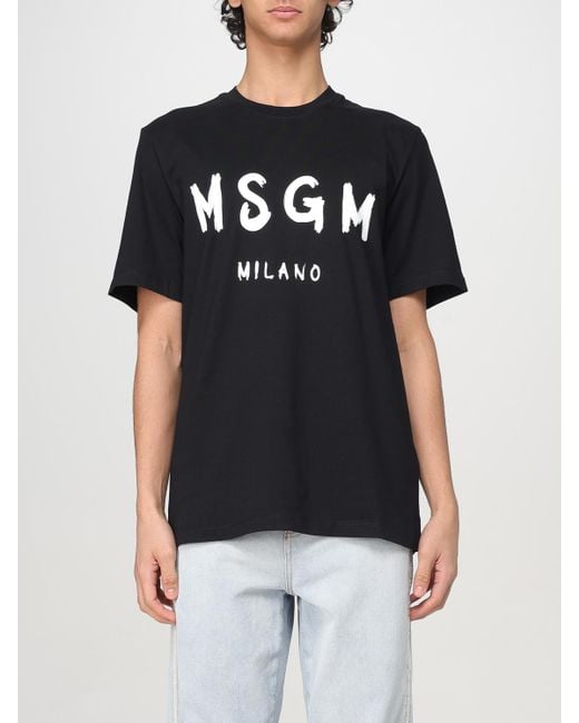 Camiseta Hombre MSGM de hombre de color Black