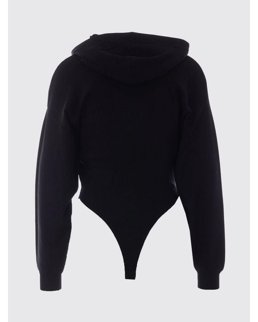 Elisabetta Franchi Blue Jersey Hooded Sweatshirt With Embroidered Logo
