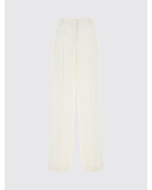 Stella McCartney White Tailored Satin Pants