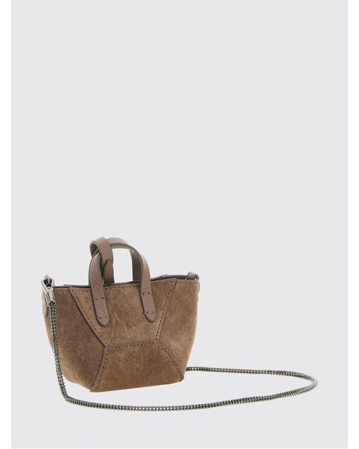Brunello Cucinelli Brown Bc Duo Suede Bag