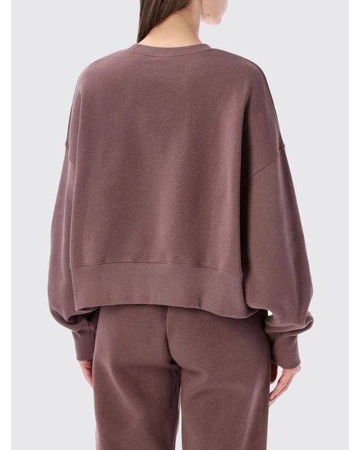 Nike Purple Cotton Crewneck Sweatshirt With Logo