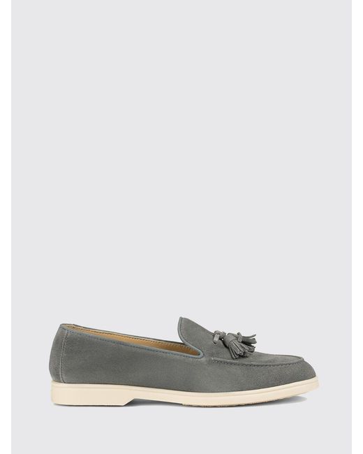 Doucal's Gray Suede Loafers