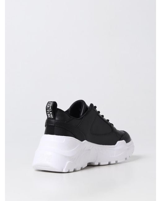 Versace Jeans Couture White Sneakers In Leather
