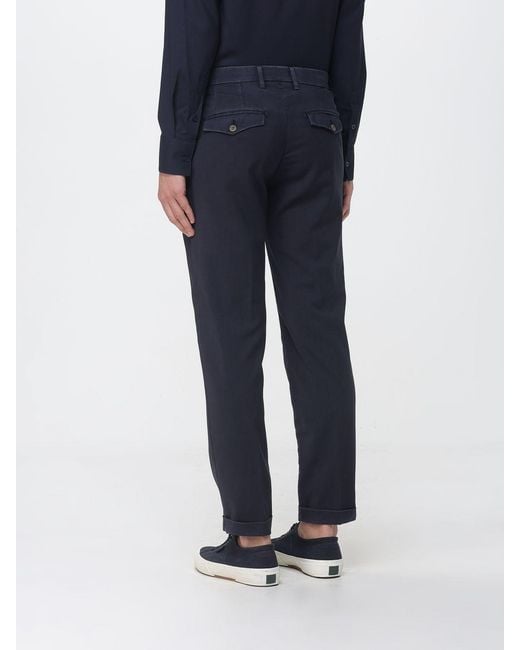 Myths Blue Slim Fit Wool Fresco Trousers for men