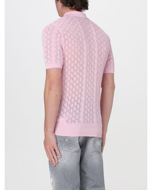 DSquared² Pink Polo Shirt for men