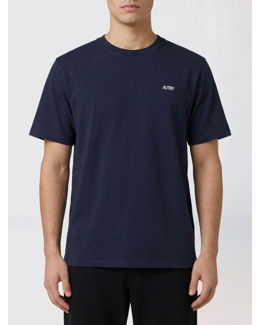 Autry Blue Cotton T-Shirt for men