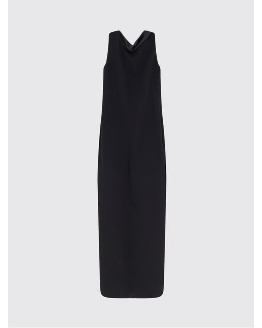 Max Mara Black Long Polyester Dress