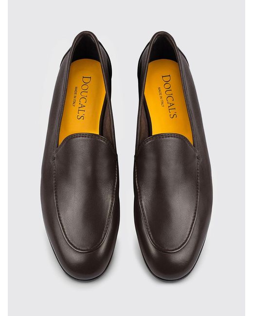 Doucal's White Leather Loafers