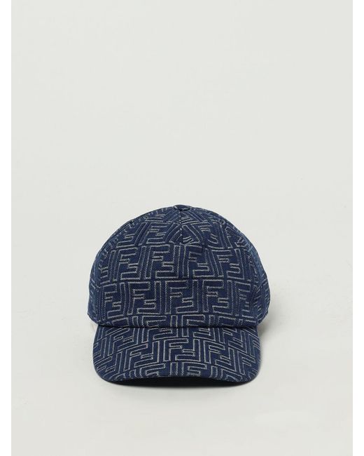 Fendi Blue Hat for men