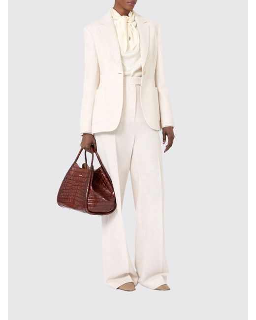 Max Mara White Badia Silk Blouse