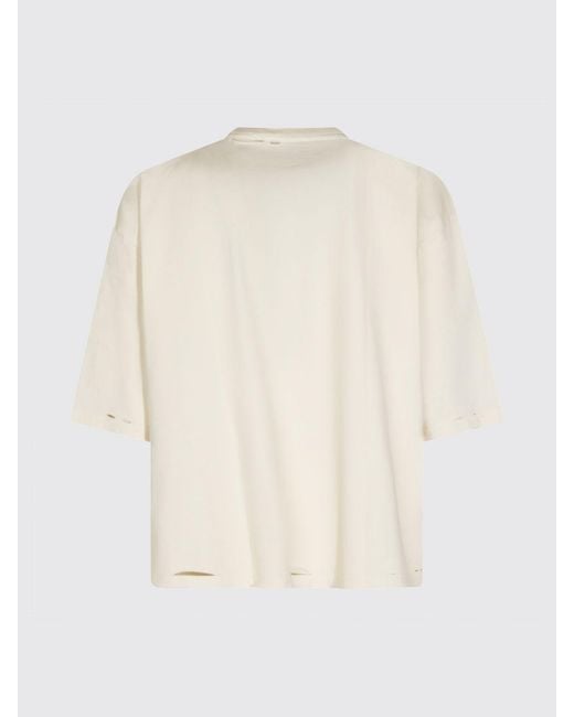 Willy Chavarria Natural Relaxed Fit Graphic Print Cotton T-Shirt for men
