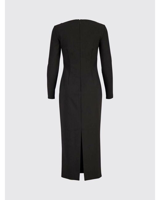 Roland Mouret Black Crêpe Midi Sheath Dress With Square Neckline