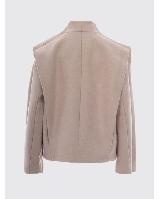 Isabel Marant Natural Single-Breasted Short Coat