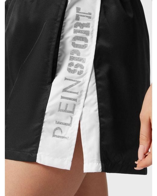 Philipp Plein Black Sports Shorts