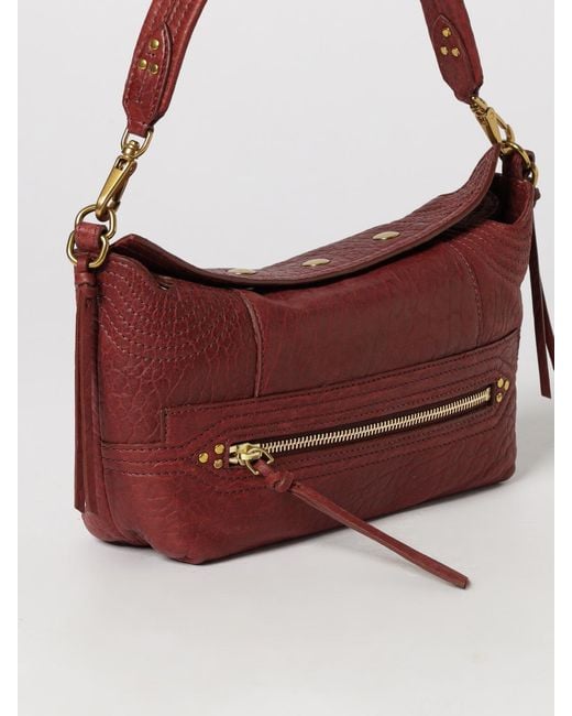 Jérôme Dreyfuss Red Lucky Mini Lambskin Shoulder Bag With Removable Handle