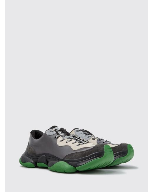 Camper Green Twins Bicolour Leather Trainers With Vibram Sole And Ortholite Insole for men