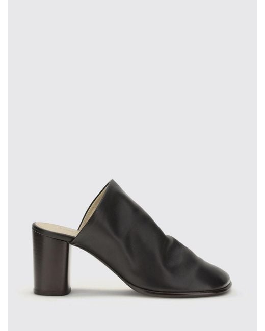 Lemaire Black Leather Mules
