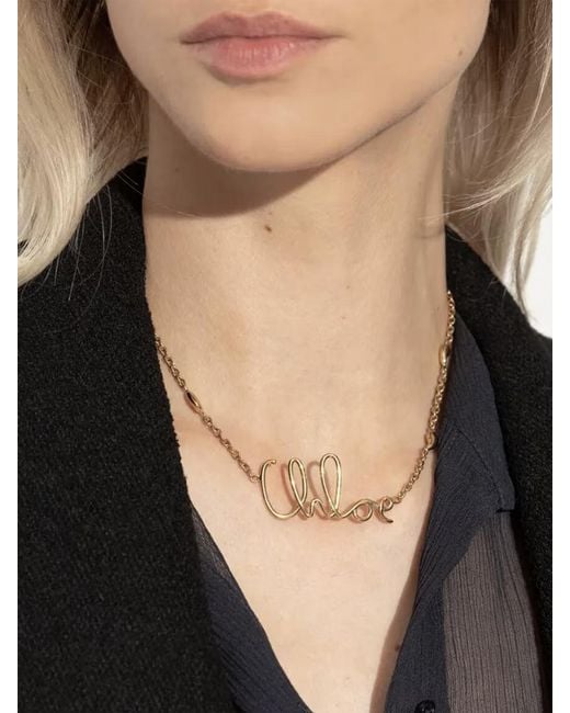 Chloé White ChloÉ Iconic Brass Necklace