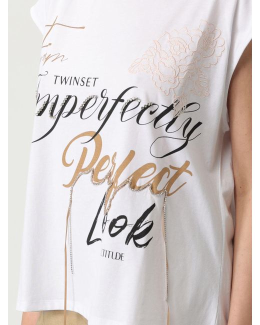 Camiseta Mujer Twinset de color White