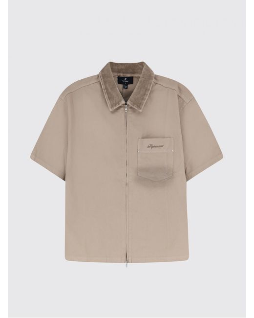 Represent Natural Zip Cotton Shirt for men