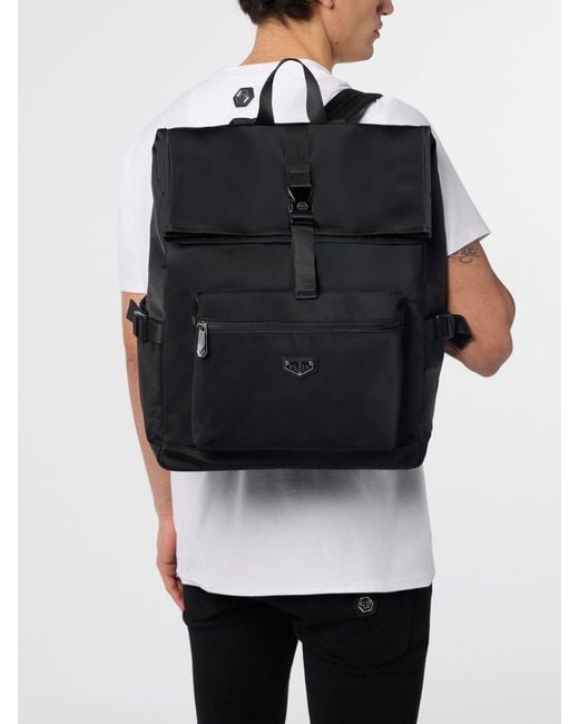 Philipp Plein Black Backpack for men