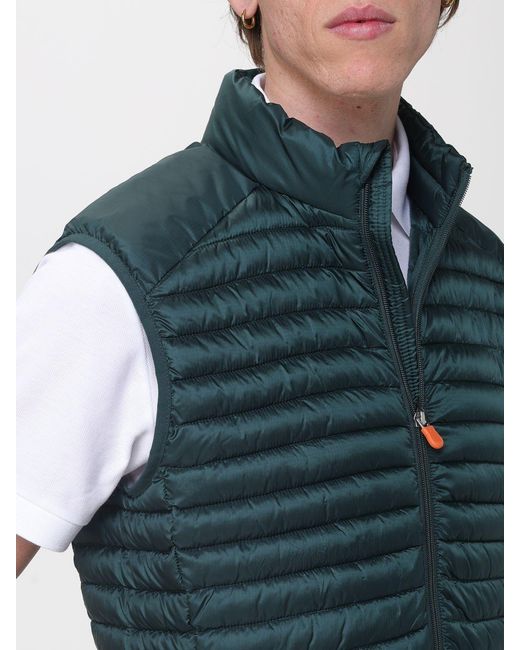 Save The Duck Blue Padded Zip Puffer Jacket for men