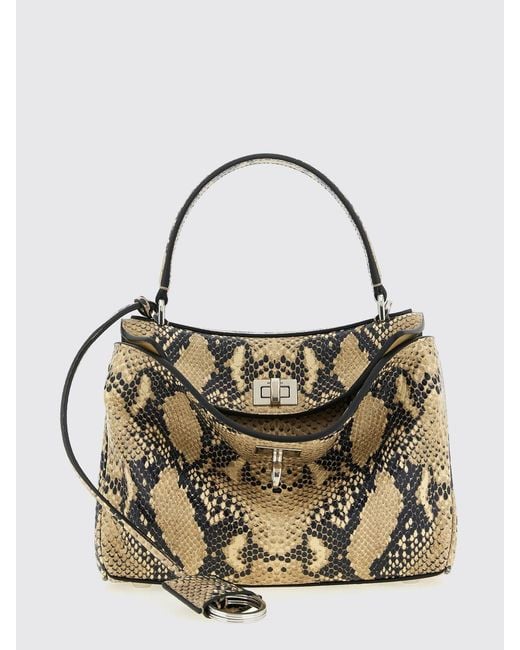 Balenciaga Metallic Rodeo Python Print Leather Bag