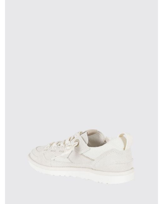 Ugg White Minimel Suede And Mesh Sneakers