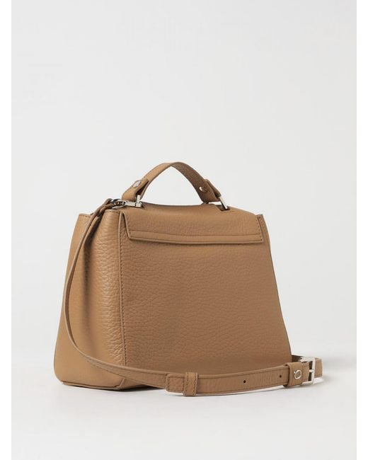 Orciani Natural Sveva Soft Hammered Leather Bag