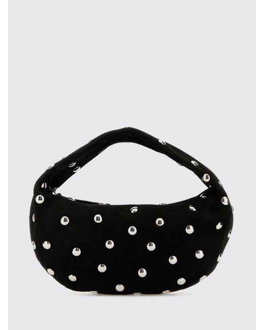 Khaite Black Olivia Studded Suede Bag