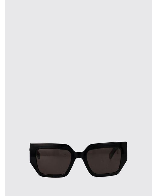 Karl Lagerfeld Black Oversized Square Acetate Sunglasses With Tone-On-Tone Logo