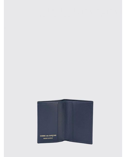 Comme des Garçons Blue Calf Leather Card Holder
