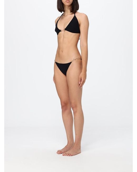 Gucci Natural Triangle Nylon Bikini With Horsebit Detail