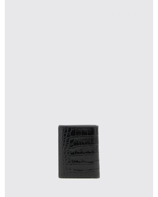 Tom Ford White Crocodile Print Leather Credit Card Holder for men