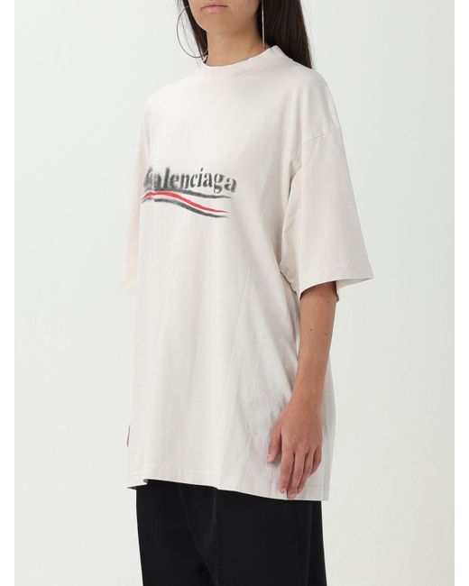 T-shirt basic in cotone di Balenciaga in White