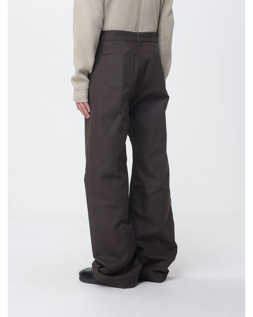 Rick Owens Gray Cotton Wide Jeans for men